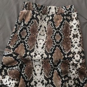 Snake Print Skirt